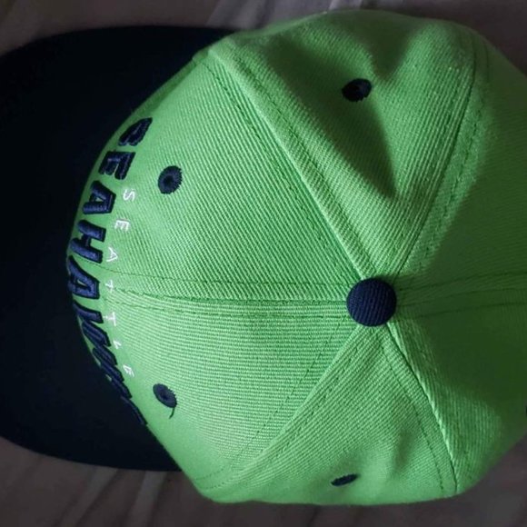 Vintage Seattle Seahawks Budweiser Promo Snapback Hat Cap casquette Green - Picture 4 of 6